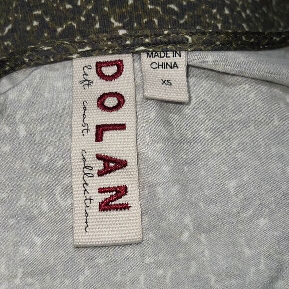 Anthropologie | Anthro Dolan Size XS Mitzi Button-Front Blouse Olive Green - Picture 4 of 8